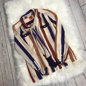 Tory Burch silk blouse with removable scarf